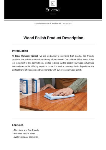 Free Wood Polish Product Description Template to Edit Online