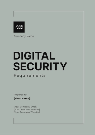 Free Digital Security Requirements Template to Edit Online