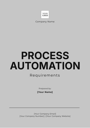 Free Process Automation Requirements Template to Edit Online