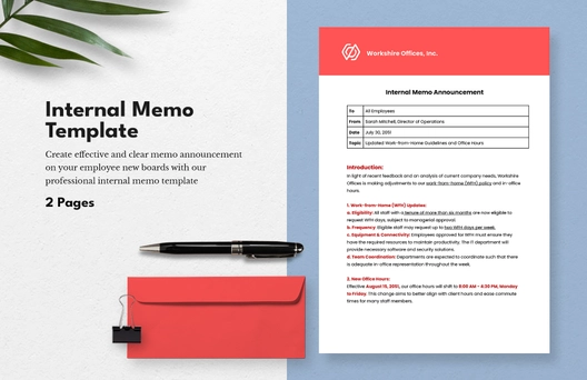 Internal Memo Template
