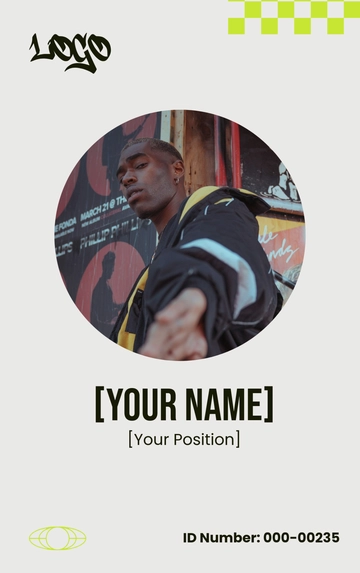 Free Urban Chic ID Card Template to Edit Online
