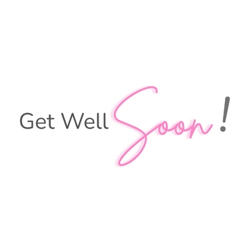 Free Minimalist Get Well Soon Text to Edit Online