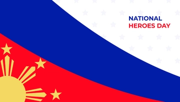 Free Red and Blue National Heroes Day Background Template to Edit Online