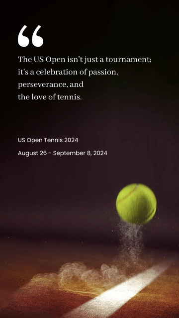 Free Printable US Open Tennis Quote Template to Edit Online