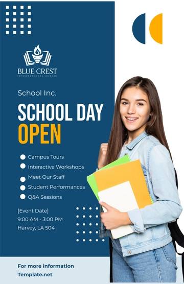 Free School Open Day Poster Template to Edit Online