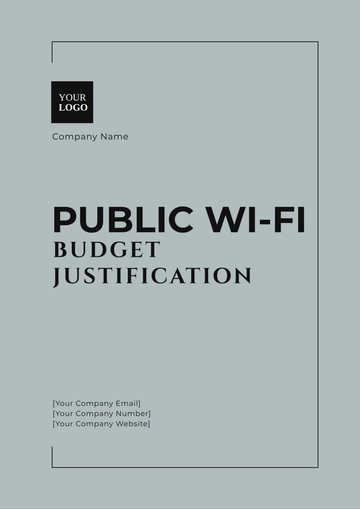 Free Public Wi-Fi Budget Justification Template to Edit Online