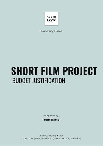 Free Short Film Project Budget Justification Template to Edit Online