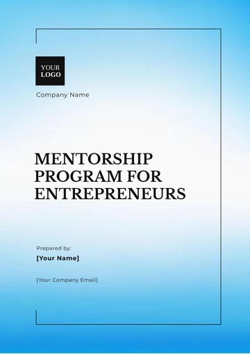 Free Mentorship Program for Entrepreneurs Template to Edit Online