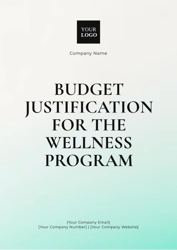 Free Budget Justification for Wellness Program Template to Edit Online