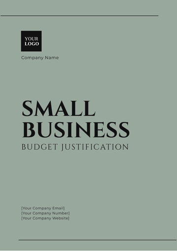 Free Small Business Budget Justification Template to Edit Online