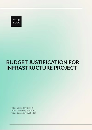 Free Budget Justification for Infrastructure Project Template to Edit Online
