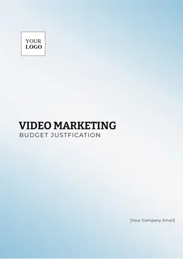 Free Video Marketing Budget Justification Template to Edit Online