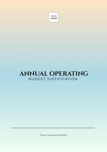 Free Annual Operating Budget Justification Template to Edit Online
