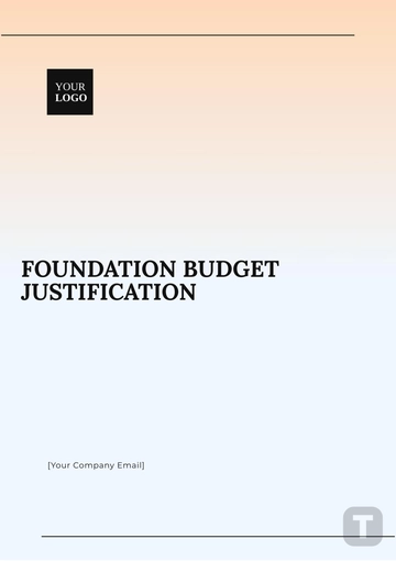 Free Foundation Budget Justification Template to Edit Online
