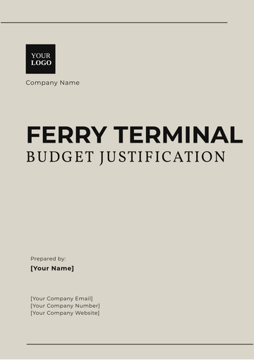 Free Ferry Terminal Budget Justification Template to Edit Online