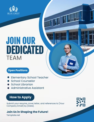 Free School Job Flyer Template to Edit Online