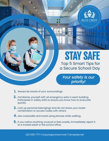 Free School Safety Flyer Template to Edit Online