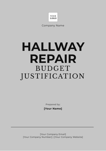 Free Hallway Repair Budget Justification Template to Edit Online