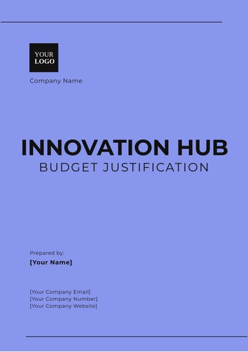 Free Innovation Hub Budget Justification Template to Edit Online