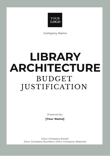 Free Library Architecture Budget Justification Template to Edit Online