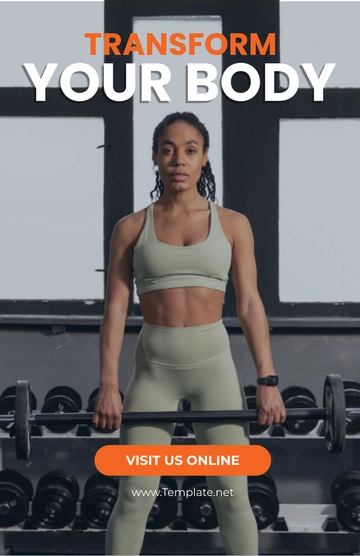 Free Body Teach Fitness Poster Template to Edit Online
