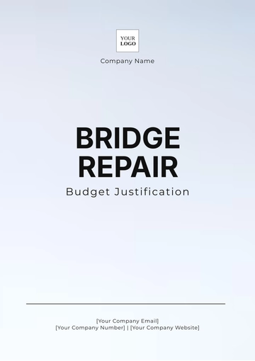 Free Bridge Repair Budget Justification Template to Edit Online