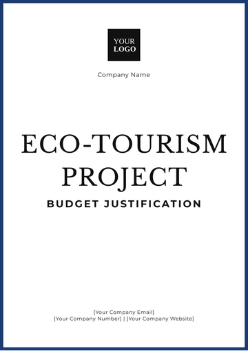 Free Eco-Tourism Project Budget Justification Template to Edit Online