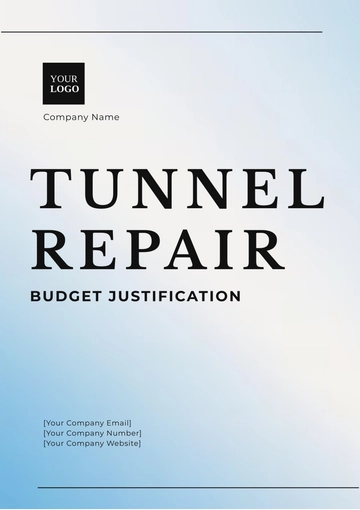 Free Tunnel Repair Budget Justification Template to Edit Online