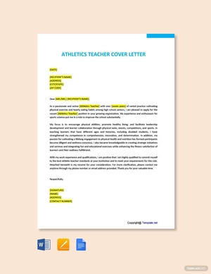 Athletics Teacher Cover Letter