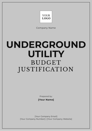 Free Underground Utility Budget Justification Template to Edit Online