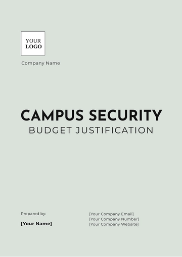 Free Campus Security Budget Justification Template to Edit Online
