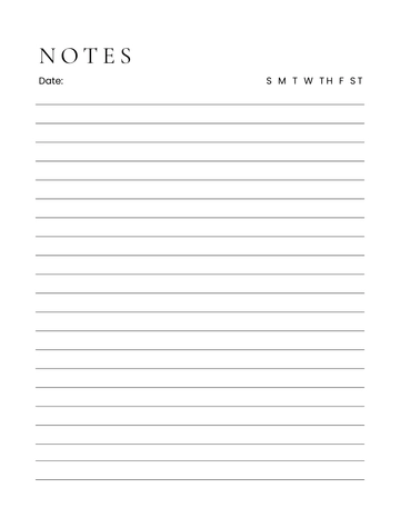 Free Monochrome Lined Paper Template to Edit Online