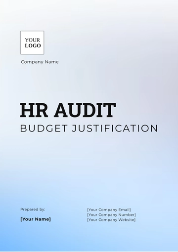 Free HR Audit Budget Justification Template to Edit Online