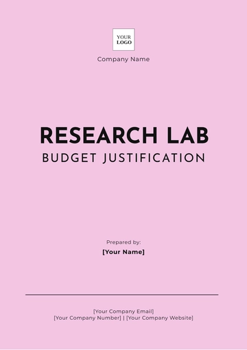 Free Research Lab Budget Justification Template to Edit Online