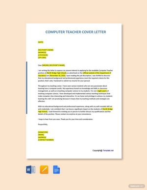 Computer Teacher Cover Letter
