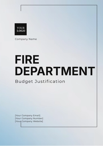 Free Fire Department Budget Justification Template to Edit Online