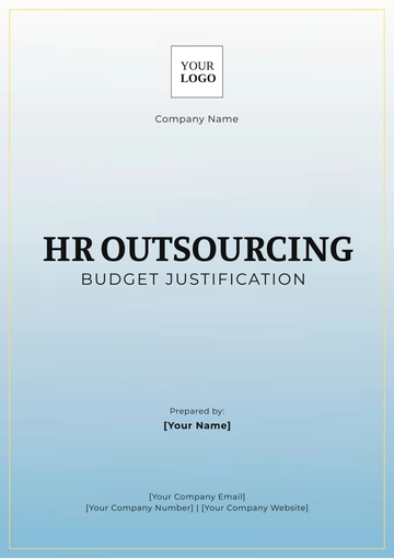 Free HR Outsourcing Budget Justification Template to Edit Online