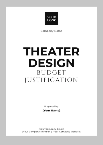 Free Theater Design Budget Justification Template to Edit Online