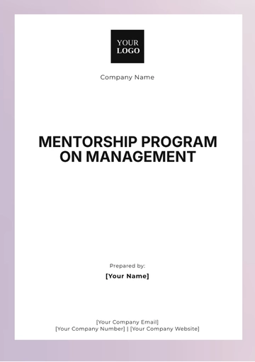 Free Mentorship Program on Management Template to Edit Online