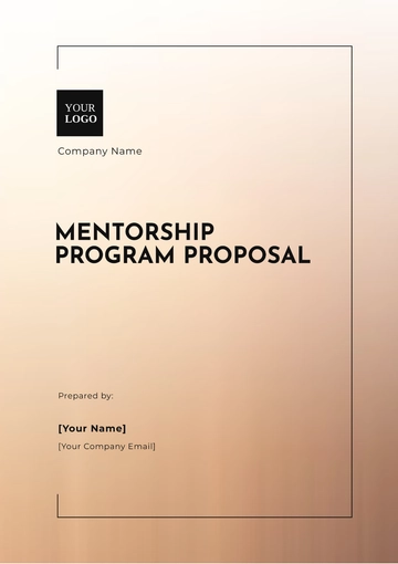 Free Mentorship Program Proposal Template to Edit Online