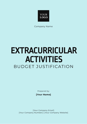 Free Extracurricular Activities Budget Justification Template to Edit Online