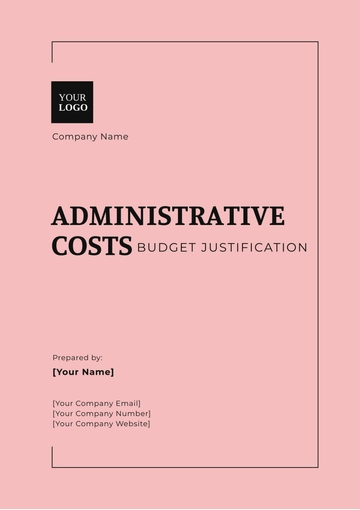 Free Administrative Costs Budget Justification Template to Edit Online
