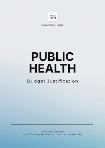 Free Public Health Budget Justification Template to Edit Online