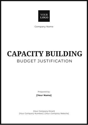 Free Capacity Building Budget Justification Template to Edit Online