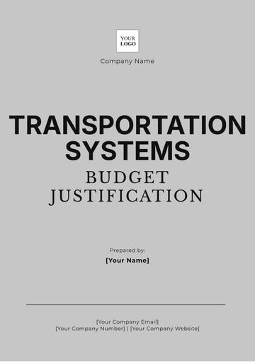 Free Transportation Systems Budget Justification Template to Edit Online