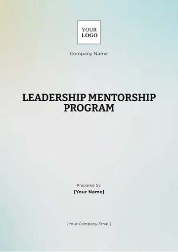 Free Leadership Mentorship Program Template to Edit Online