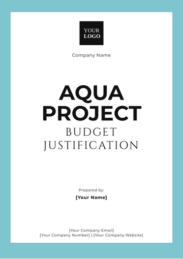 Free Aquaculture Project Budget Justification Template to Edit Online