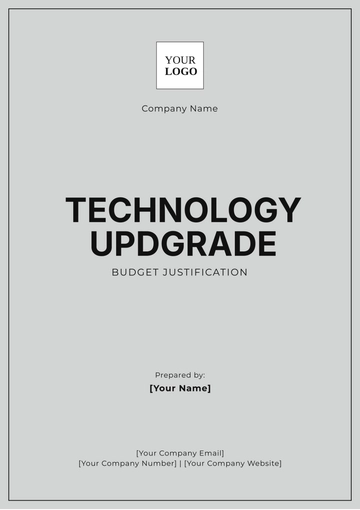 Free Technology Upgrade Budget Justification Template to Edit Online