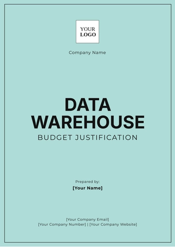Free Data Warehouse Budget Justification Template to Edit Online