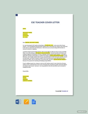ESE Teacher Cover Letter